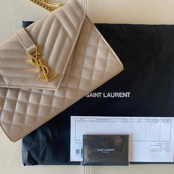 ysl envelope beige